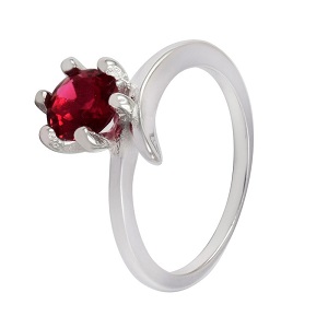 Anillo Solitario Ruby