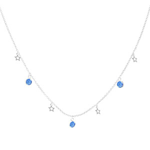 Collar Circones Azules Y Estrellas 