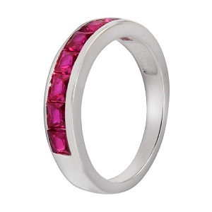 Anillo Cintillo Ruby