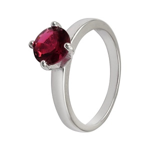 Anillo Solitario Ruby 