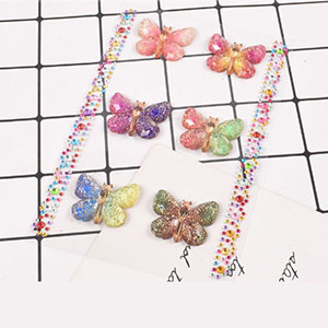 stickers de perlas mariposa