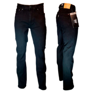 Jeans semi pitillo elasticado negro