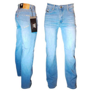 Jeans recto elasticado celeste