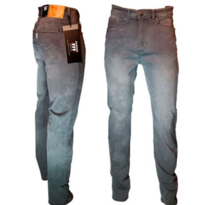 Jeans semi pitillo elasticado gris oscuro