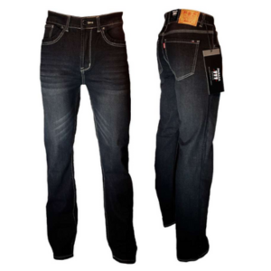 Jeans recto elasticado negro