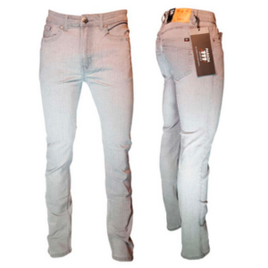 Jeans semi pitillo elasticado gris claro