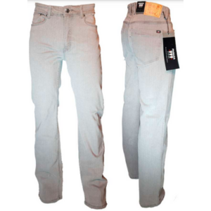 Jeans recto elasticado gris