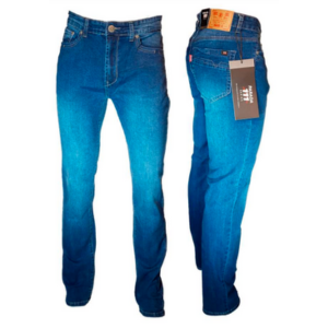 Jeans semi pitillo elasticado azul oscuro