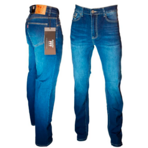 Jeans semi pitillo elasticado azul oscuro