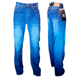 Jeans recto elasticado azul