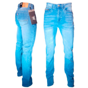 Jeans semi pitillo elasticado azul claro