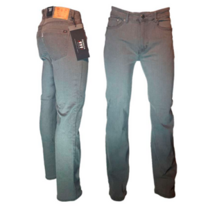 Jeans recto elasticado gris