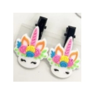 PINCHE UNICORNIO FLOREADO 2PCS (5UNID)