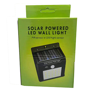 Luz LED de pared con alimentacion solar