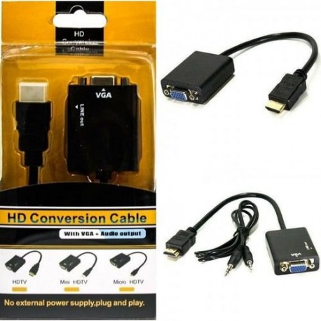 Conversor HDMI a VGA Cable 