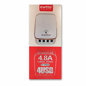 Cargador Ewtto 4 USB 4.8A ET-6644