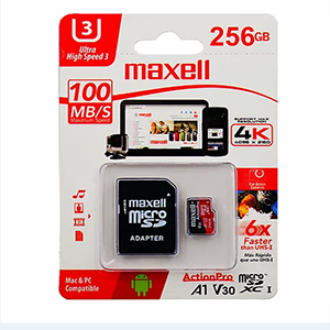 Memoria Maxell Micro SD 256GB Clase 10 4K